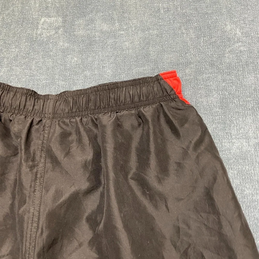 Nike Board Shorts Mens Large Black Swoosh Logo Mesh Lined Mid Rise Swimwear